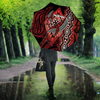 Aotearoa Iwi Ngapuhi Umbrella NZ Maori Humpback Whale Taniko Motifs LT14 - Polynesian Pride