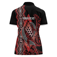 Aotearoa Iwi Ngapuhi Personalised Women Polo Shirt NZ Maori Humpback Whale Taniko Motifs LT14 - Polynesian Pride