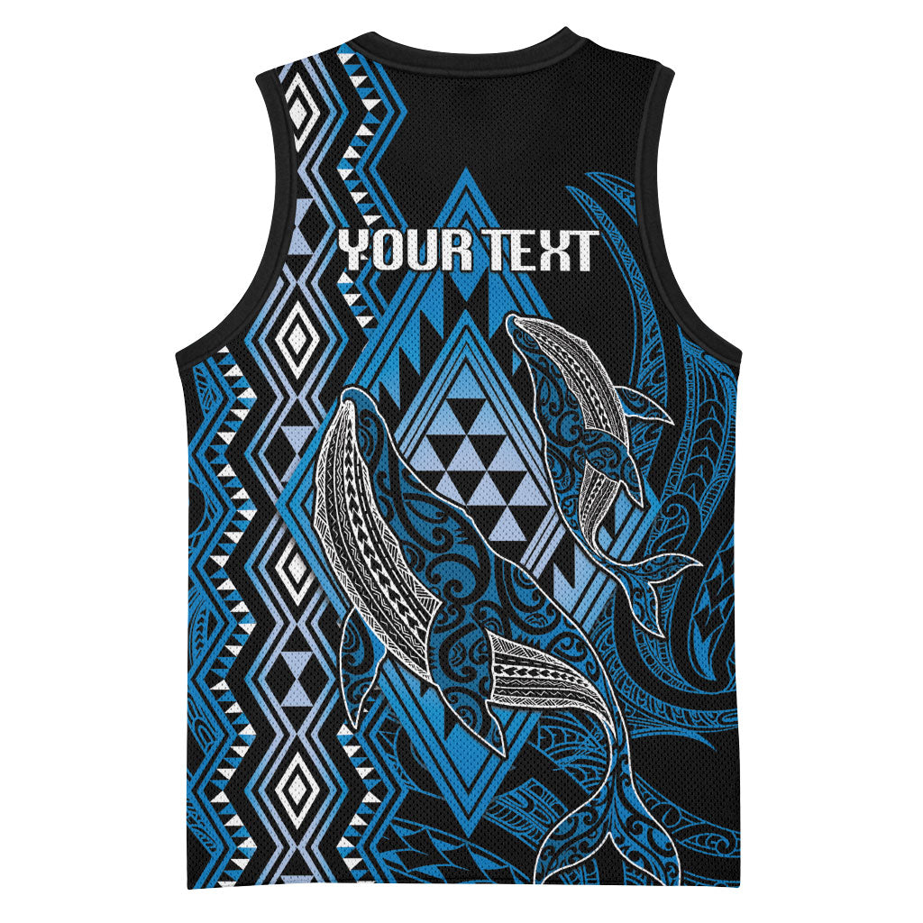 Aotearoa Iwi Ngati Porou Personalised Basketball Jersey NZ Maori Humpback Whale Taniko Motifs LT14 - Polynesian Pride