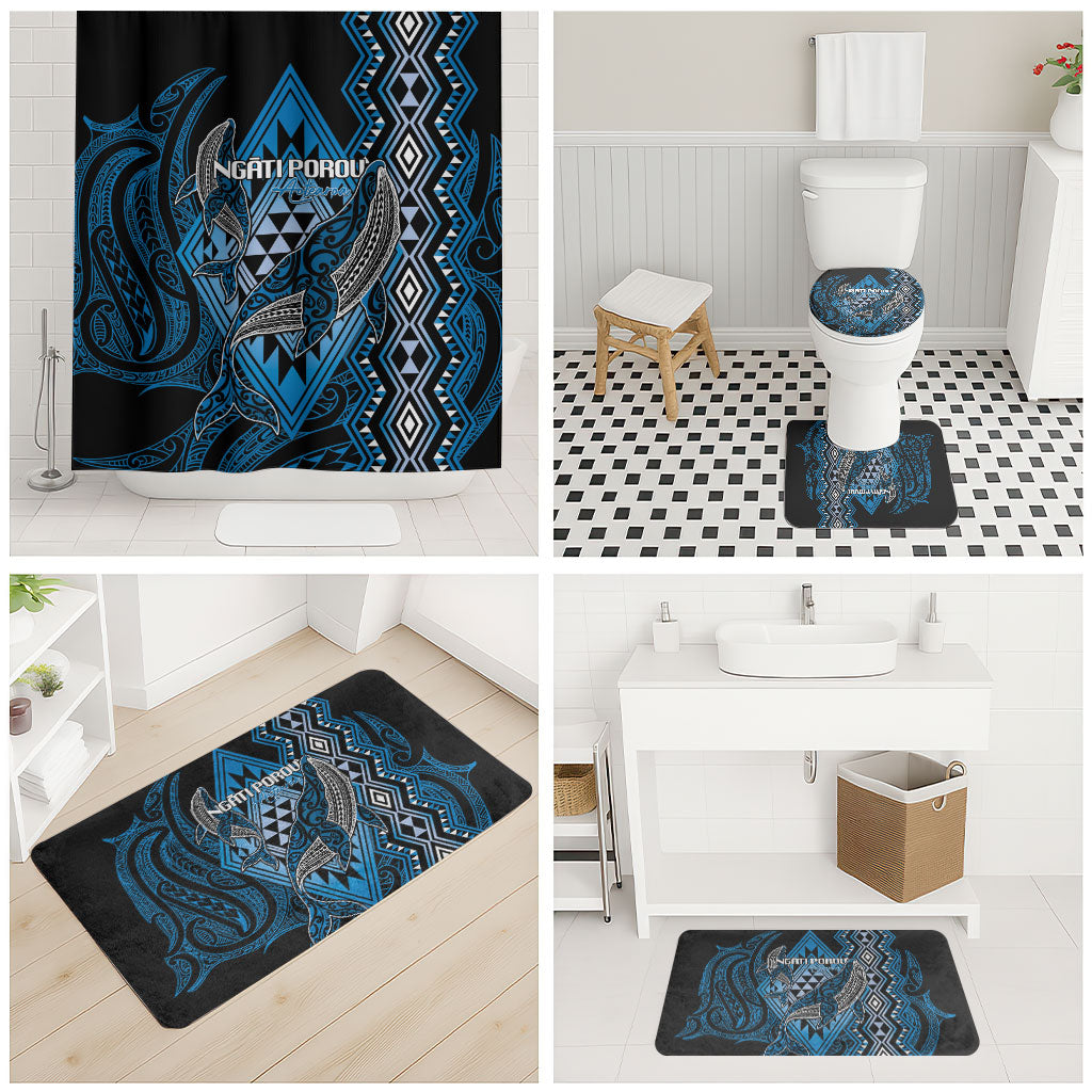 Aotearoa Iwi Ngati Porou Bathroom Set NZ Maori Humpback Whale Taniko Motifs LT14 - Polynesian Pride