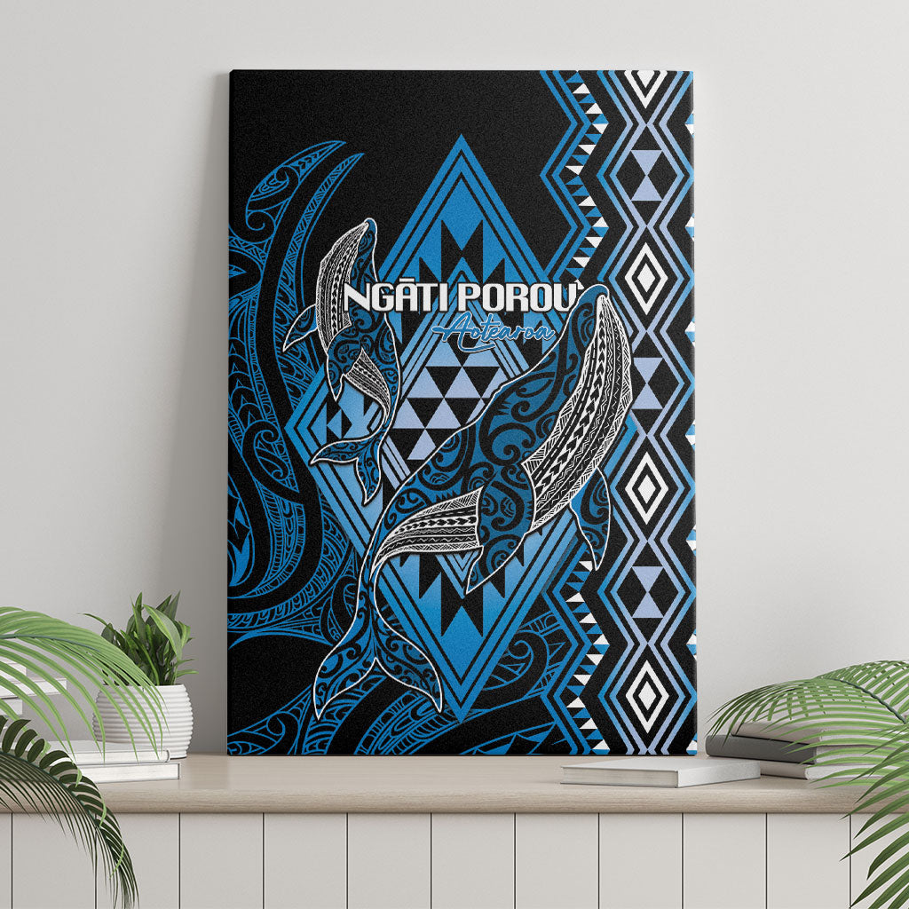 Aotearoa Iwi Ngati Porou Canvas Wall Art NZ Maori Humpback Whale Taniko Motifs LT14 - Polynesian Pride