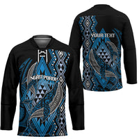 Aotearoa Iwi Ngati Porou Personalised Hockey Jersey NZ Maori Humpback Whale Taniko Motifs LT14 - Polynesian Pride