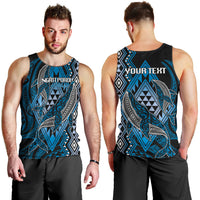 Aotearoa Iwi Ngati Porou Personalised Men Tank Top NZ Maori Humpback Whale Taniko Motifs LT14 - Polynesian Pride