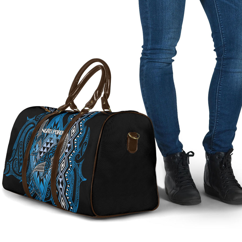 Aotearoa Iwi Ngati Porou Travel Bag NZ Maori Humpback Whale Taniko Motifs LT14 - Polynesian Pride