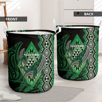 Aotearoa Iwi Ngai Tahu Laundry Basket NZ Maori Humpback Whale Taniko Motifs LT14 - Polynesian Pride