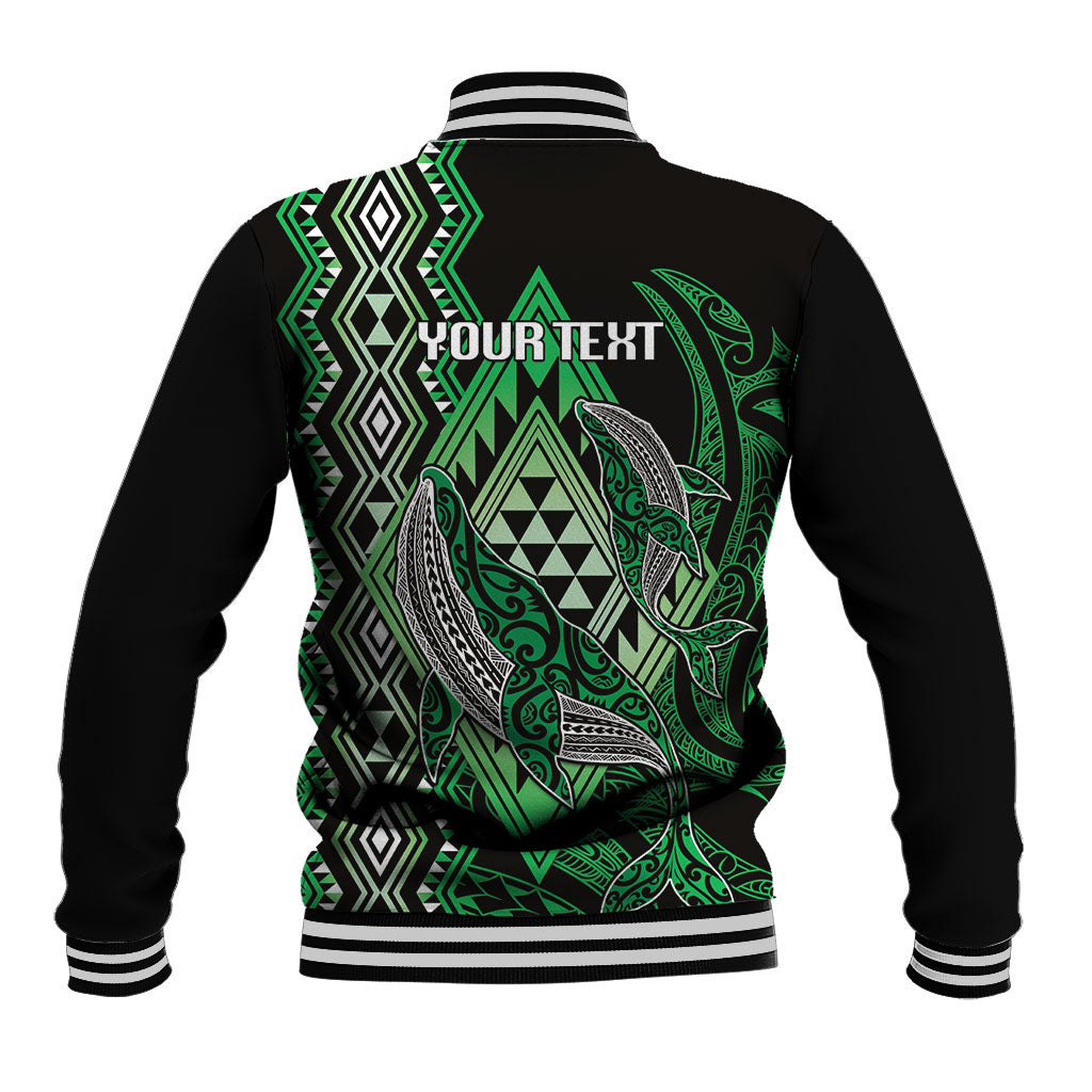 Aotearoa Iwi Ngai Tahu Personalised Baseball Jacket NZ Maori Humpback Whale Taniko Motifs LT14 - Polynesian Pride