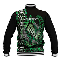 Aotearoa Iwi Ngai Tahu Personalised Baseball Jacket NZ Maori Humpback Whale Taniko Motifs LT14 - Polynesian Pride