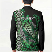 Aotearoa Iwi Ngai Tahu Personalised Blazer NZ Maori Humpback Whale Taniko Motifs LT14 - Polynesian Pride