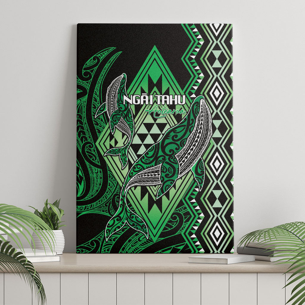 Aotearoa Iwi Ngai Tahu Canvas Wall Art NZ Maori Humpback Whale Taniko Motifs LT14 - Polynesian Pride