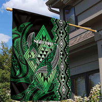 Aotearoa Iwi Ngai Tahu Garden Flag NZ Maori Humpback Whale Taniko Motifs LT14 - Polynesian Pride