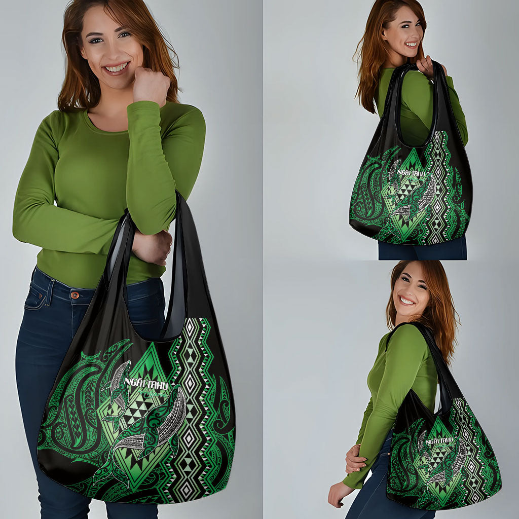 Aotearoa Iwi Ngai Tahu Grocery Bag NZ Maori Humpback Whale Taniko Motifs LT14 - Polynesian Pride