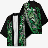 Aotearoa Iwi Ngai Tahu Personalised Kimono NZ Maori Humpback Whale Taniko Motifs LT14 - Polynesian Pride
