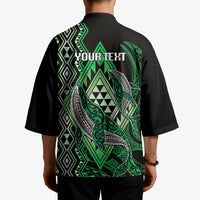 Aotearoa Iwi Ngai Tahu Personalised Kimono NZ Maori Humpback Whale Taniko Motifs LT14 - Polynesian Pride