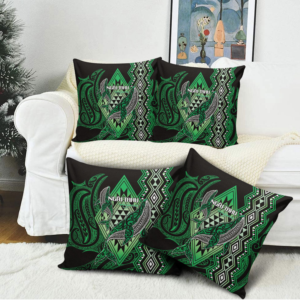 Aotearoa Iwi Ngai Tahu Pillow Cover NZ Maori Humpback Whale Taniko Motifs LT14 - Polynesian Pride