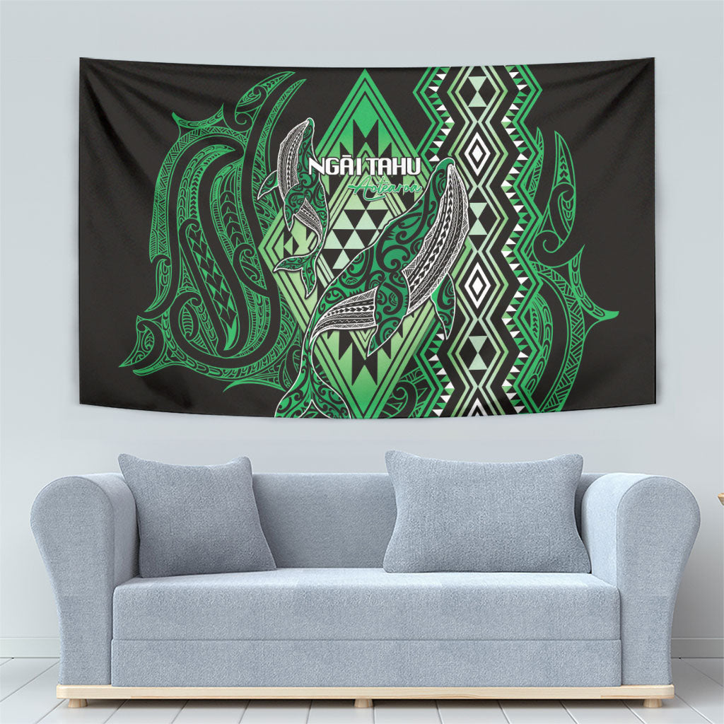 Aotearoa Iwi Ngai Tahu Tapestry NZ Maori Humpback Whale Taniko Motifs LT14 - Polynesian Pride