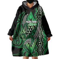 Aotearoa Iwi Ngai Tahu Personalised Wearable Blanket Hoodie NZ Maori Humpback Whale Taniko Motifs LT14 - Polynesian Pride