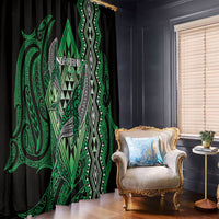 Aotearoa Iwi Ngai Tahu Window Curtain NZ Maori Humpback Whale Taniko Motifs LT14 - Polynesian Pride
