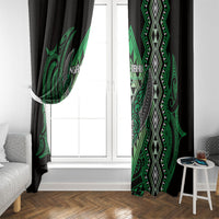 Aotearoa Iwi Ngai Tahu Window Curtain NZ Maori Humpback Whale Taniko Motifs LT14 - Polynesian Pride