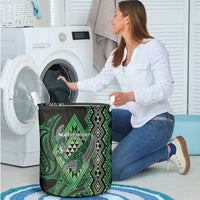 Aotearoa Iwi Ngati Pikiao Laundry Basket NZ Maori Humpback Whale Taniko Motifs LT14 - Polynesian Pride