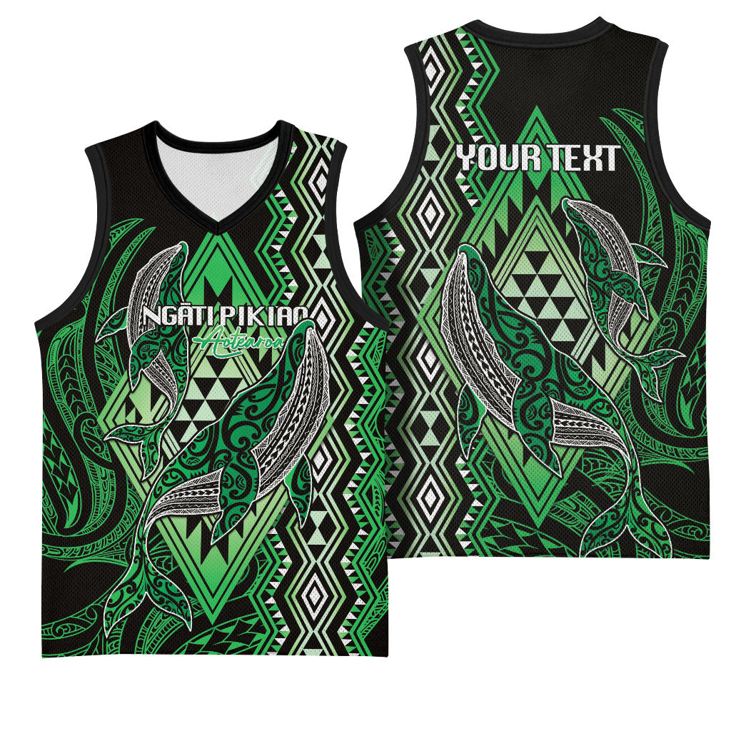 Aotearoa Iwi Ngati Pikiao Personalised Basketball Jersey NZ Maori Humpback Whale Taniko Motifs LT14 - Polynesian Pride