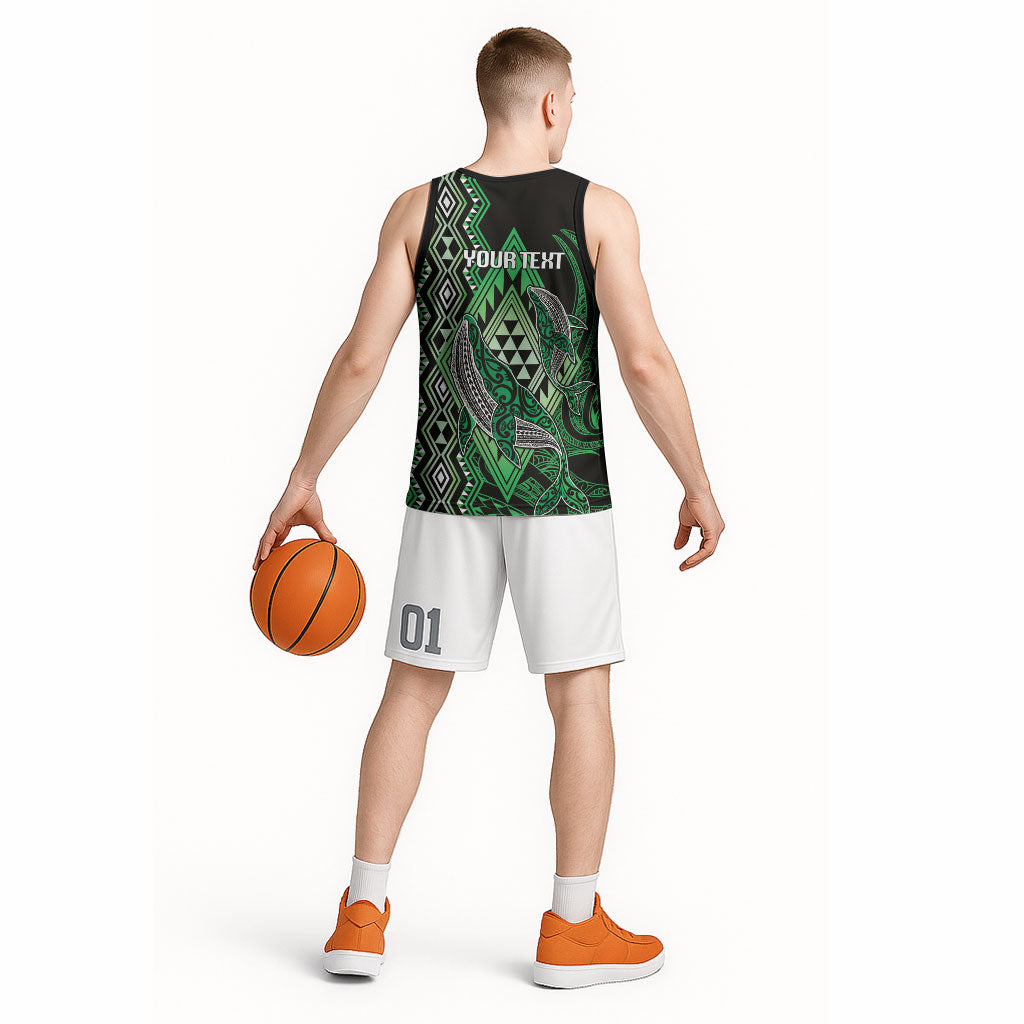 Aotearoa Iwi Ngati Pikiao Personalised Basketball Jersey NZ Maori Humpback Whale Taniko Motifs LT14 - Polynesian Pride
