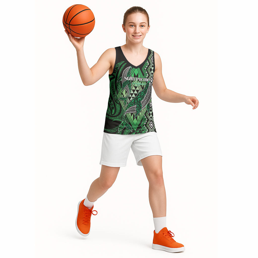 Aotearoa Iwi Ngati Pikiao Personalised Basketball Jersey NZ Maori Humpback Whale Taniko Motifs LT14 - Polynesian Pride