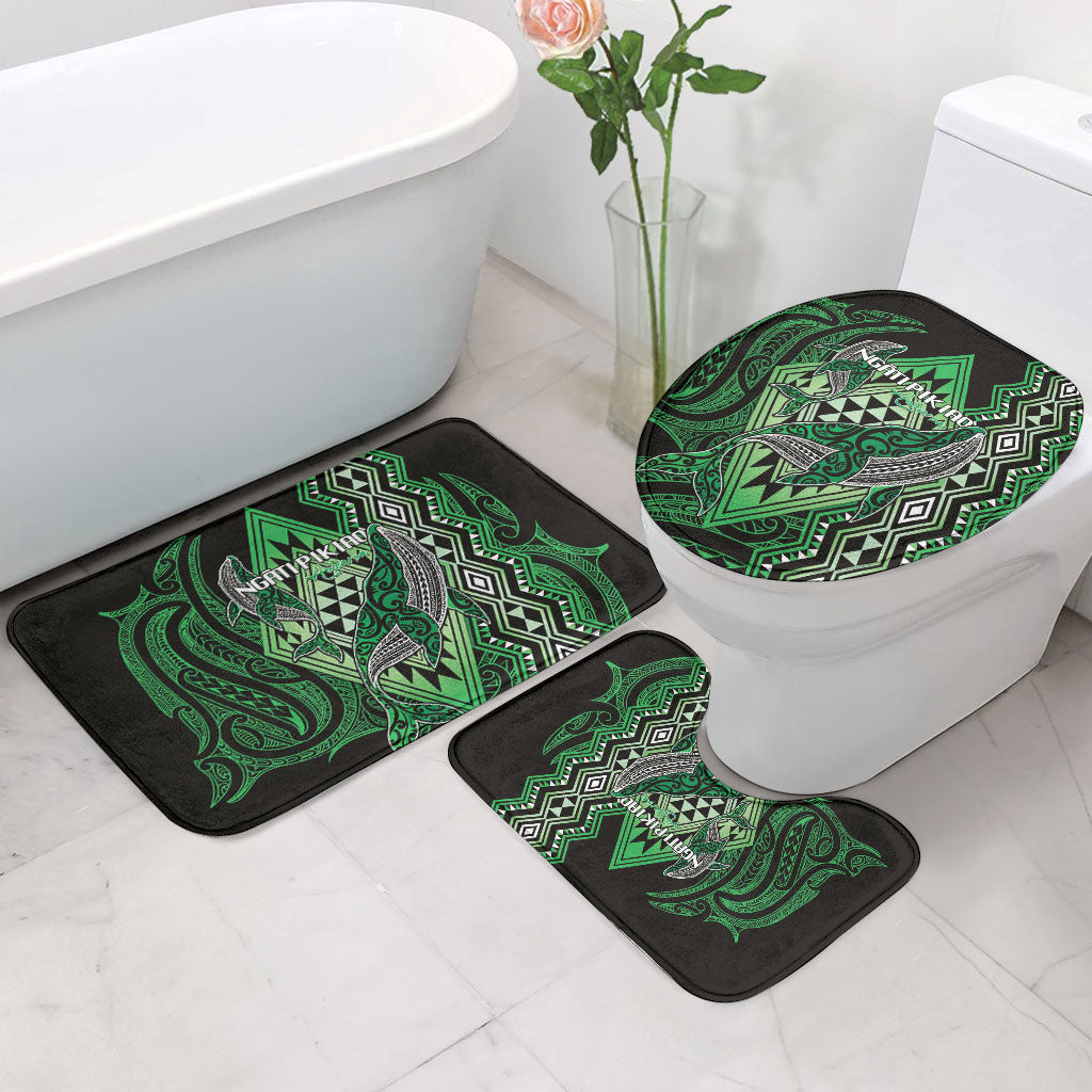 Aotearoa Iwi Ngati Pikiao Bathroom Set NZ Maori Humpback Whale Taniko Motifs LT14 - Polynesian Pride