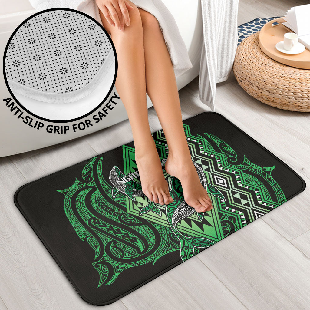 Aotearoa Iwi Ngati Pikiao Bathroom Set NZ Maori Humpback Whale Taniko Motifs LT14 - Polynesian Pride