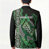 Aotearoa Iwi Ngati Pikiao Personalised Blazer NZ Maori Humpback Whale Taniko Motifs LT14 - Polynesian Pride