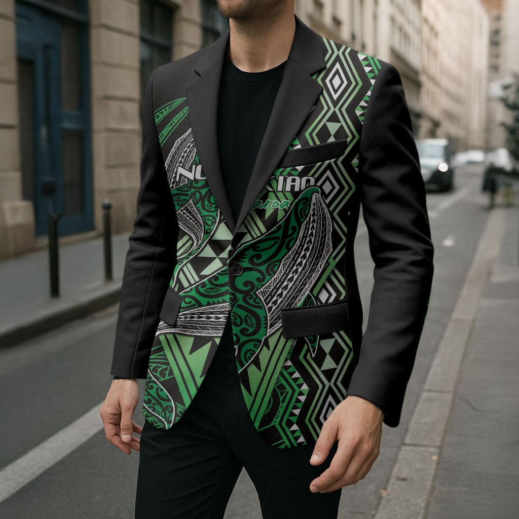 Aotearoa Iwi Ngati Pikiao Personalised Blazer NZ Maori Humpback Whale Taniko Motifs LT14 - Polynesian Pride