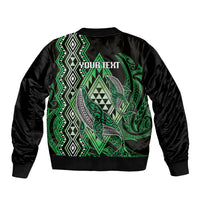 Aotearoa Iwi Ngati Pikiao Personalised Bomber Jacket NZ Maori Humpback Whale Taniko Motifs LT14 - Polynesian Pride