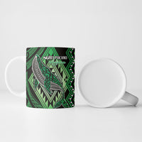 Aotearoa Iwi Ngati Pikiao Personalised Ceramic Mug NZ Maori Humpback Whale Taniko Motifs LT14 - Polynesian Pride