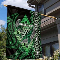 Aotearoa Iwi Ngati Pikiao Garden Flag NZ Maori Humpback Whale Taniko Motifs LT14 - Polynesian Pride