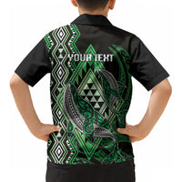 Aotearoa Iwi Ngati Pikiao Personalised Kid Hawaiian Shirt NZ Maori Humpback Whale Taniko Motifs LT14 - Polynesian Pride