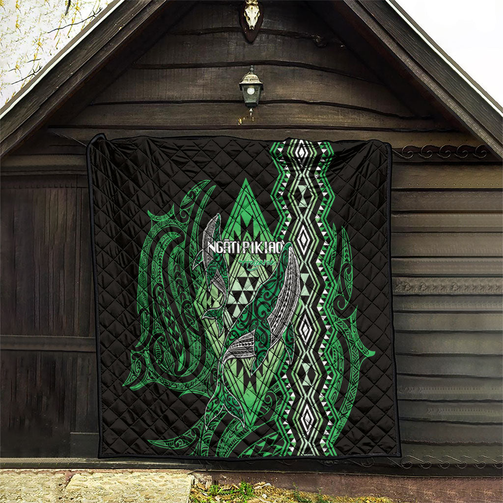 Aotearoa Iwi Ngati Pikiao Quilt NZ Maori Humpback Whale Taniko Motifs LT14 - Polynesian Pride