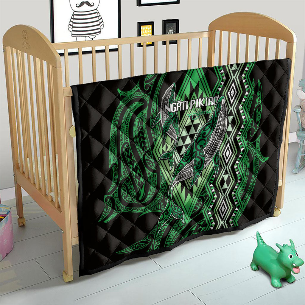 Aotearoa Iwi Ngati Pikiao Quilt NZ Maori Humpback Whale Taniko Motifs LT14 - Polynesian Pride