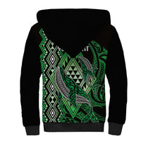 Aotearoa Iwi Ngati Pikiao Personalised Sherpa Hoodie NZ Maori Humpback Whale Taniko Motifs LT14 - Polynesian Pride