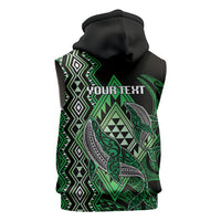 Aotearoa Iwi Ngati Pikiao Personalised Sleeveless Zip Hoodie NZ Maori Humpback Whale Taniko Motifs LT14 - Polynesian Pride