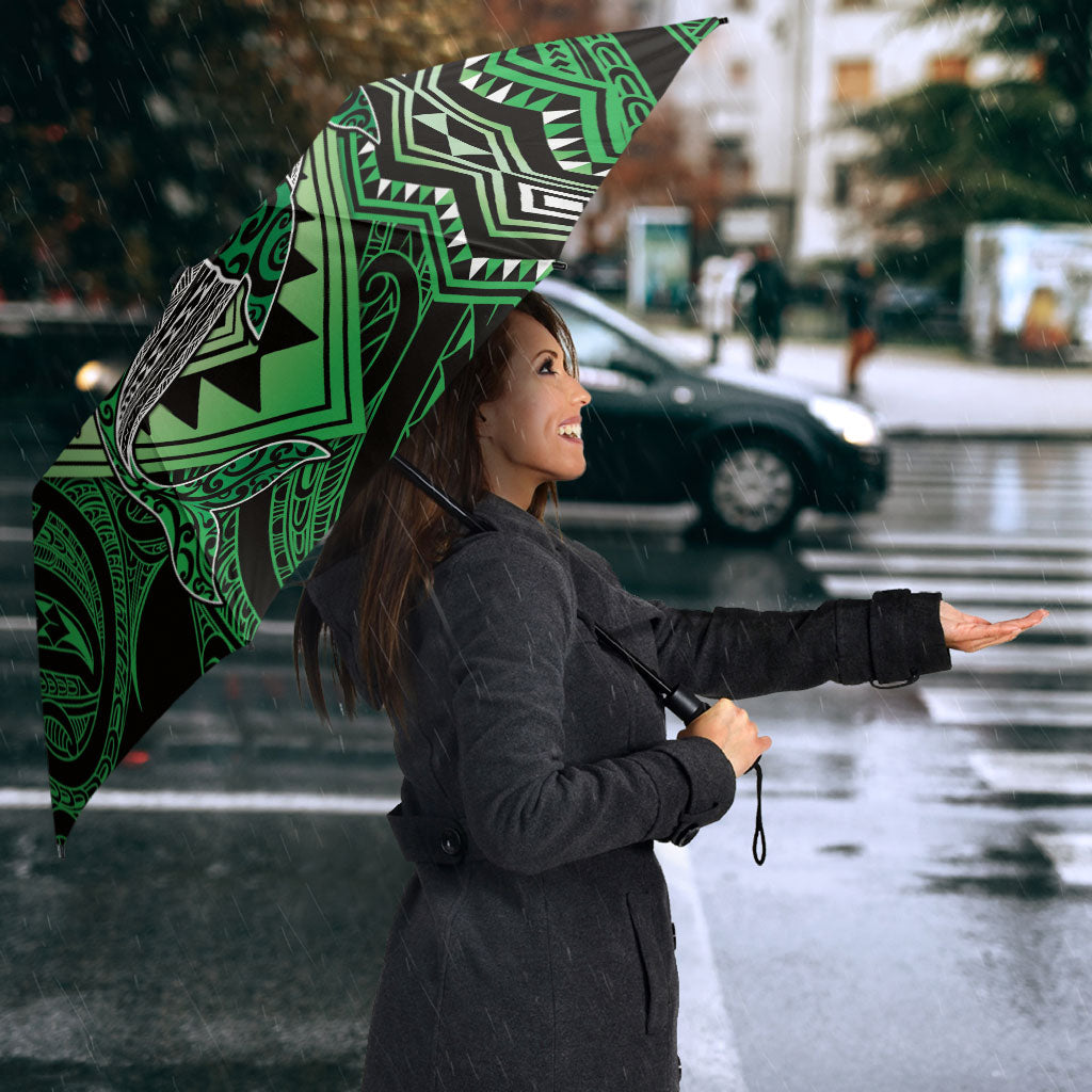 Aotearoa Iwi Ngati Pikiao Umbrella NZ Maori Humpback Whale Taniko Motifs LT14 - Polynesian Pride