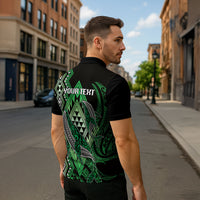Aotearoa Iwi Ngati Pikiao Personalised Zipper Polo Shirt NZ Maori Humpback Whale Taniko Motifs LT14 - Polynesian Pride