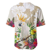 New Zealand Cacatua Galerita Baseball Jersey Aotearoa Cockatoo Tropical Flowers