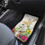 New Zealand Cacatua Galerita Car Mats Aotearoa Cockatoo Tropical Flowers