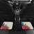 New Zealand Cacatua Galerita Car Mats Aotearoa Cockatoo Tropical Flowers