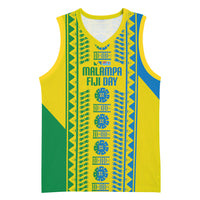 Malampa Fiji Day Basketball Jersey 10 October Together We Grow Tapa Motifs