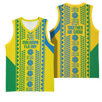 Malampa Fiji Day Basketball Jersey 10 October Together We Grow Tapa Motifs