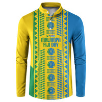 Malampa Fiji Day Button Sweatshirt 10 October Together We Grow Tapa Motifs