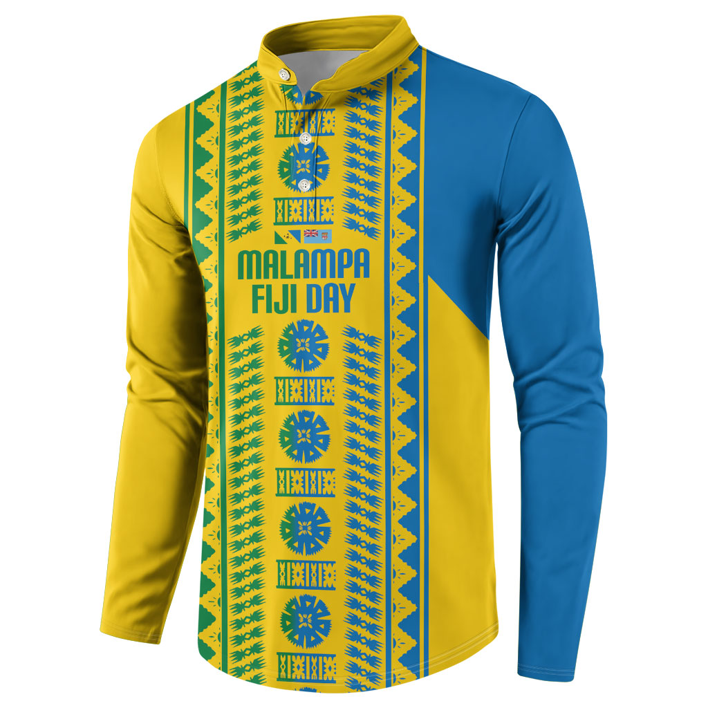 Malampa Fiji Day Button Sweatshirt 10 October Together We Grow Tapa Motifs