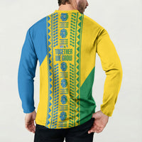 Malampa Fiji Day Button Sweatshirt 10 October Together We Grow Tapa Motifs
