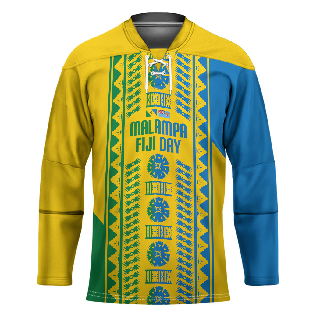 Malampa Fiji Day Hockey Jersey 10 October Together We Grow Tapa Motifs