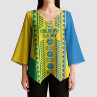 Malampa Fiji Day Kimono Sleeve Blouse 10 October Together We Grow Tapa Motifs